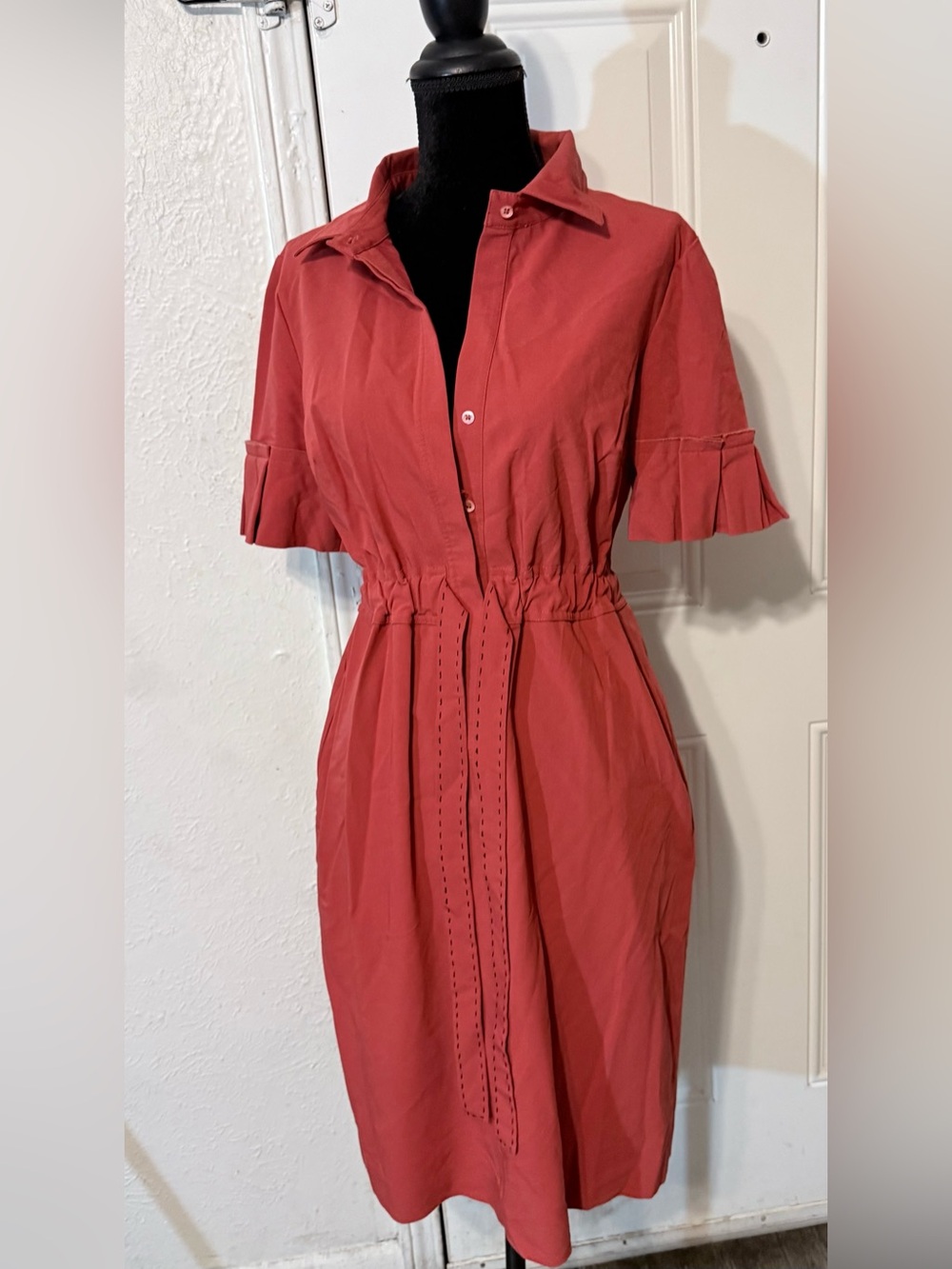 Peter Nygard Coral Midi Shirtwaist Dress